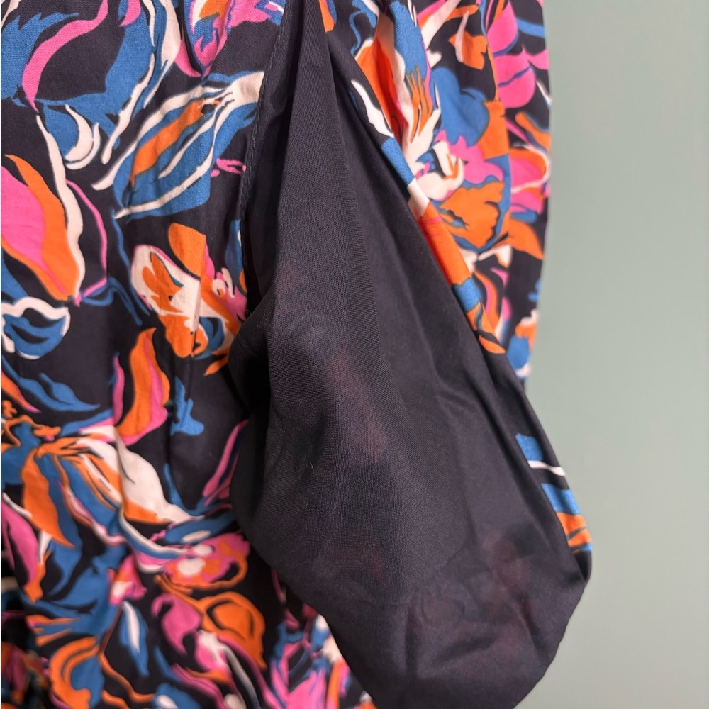 nwt French Connection Black and Pink Floral Maxi Dress small - Picture 10 of 15